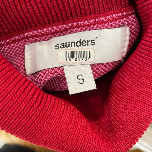 Saunders x RTR Pink Colorblock Sweater, S - Picture 2 of 14